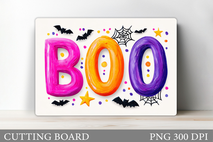 Boo Cutting Board Design. Halloween Cutting Board