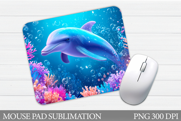 Dolphin Mouse Pad Design. Sea Mouse Pad Sublimation