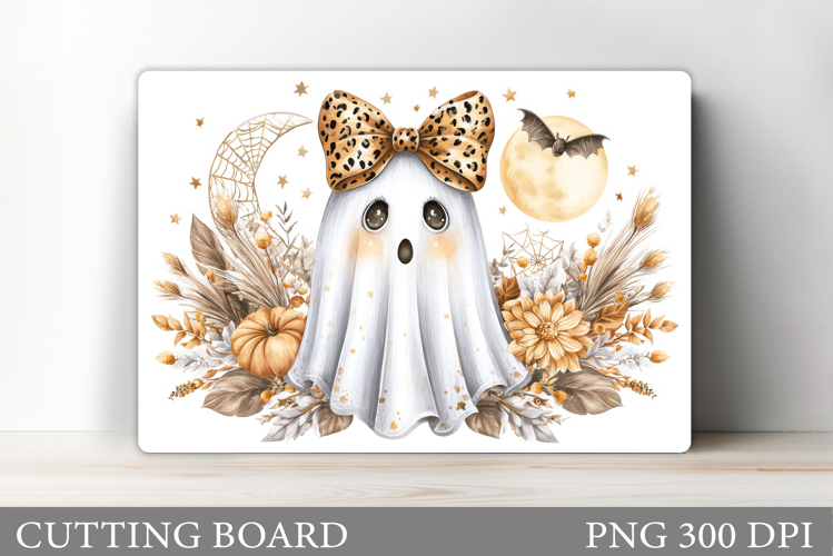 Ghost Cutting Board Sublimation. Halloween Cutting Board