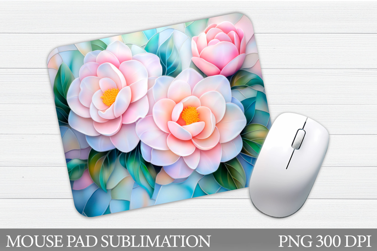 Flowers Mouse Pad Sublimation. Floral Mouse Pad Design