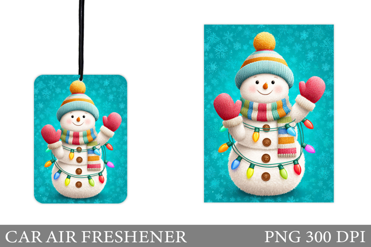 Snowman Car Air Freshener. Christmas Car Air Freshener