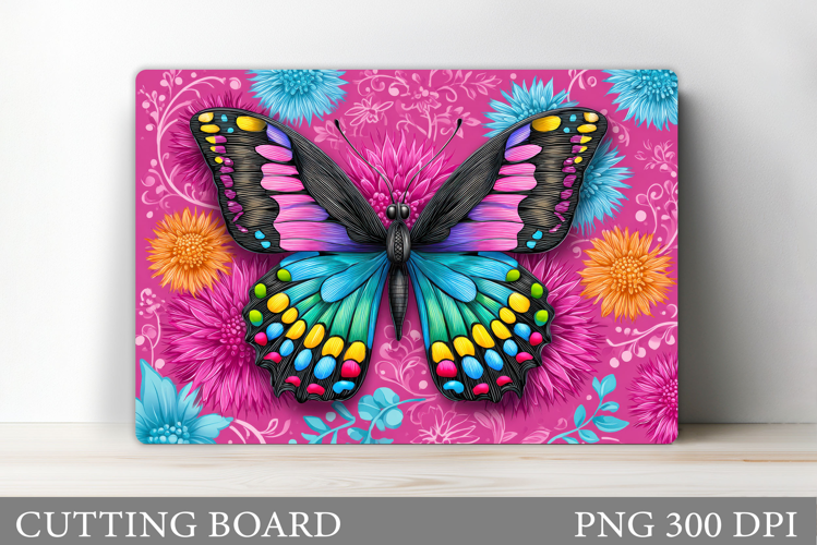 Butterfly Cutting Board. Flowers Cutting Board Sublimation