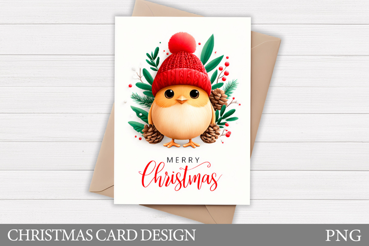 Christmas Chick Card Printable. Christmas Card Design