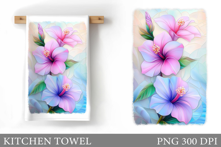 Flowers Kitchen Towel. Floral Kitchen Towel Design