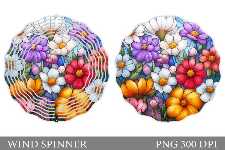 Flowers Wind Spinner Design. Wildflowers Wind Spinner