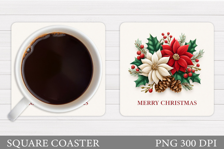Merry Christmas Coaster. Christmas Coaster Design