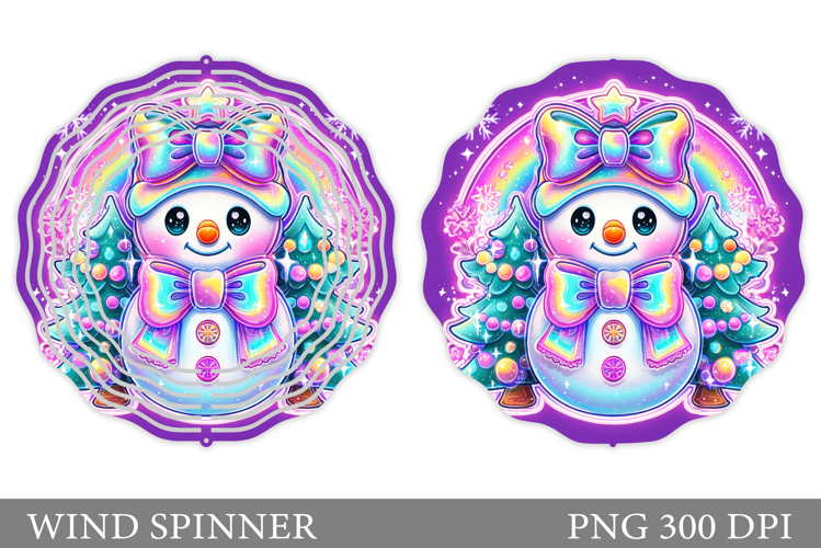 Cute Snowman Wind Spinner. Christmas Wind Spinner Design