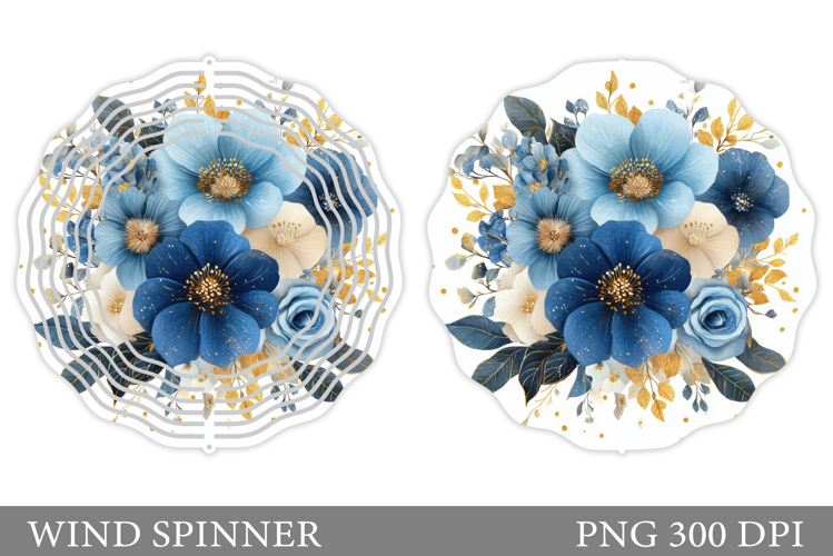 Flowers Wind Spinner Design. Floral Wind Spinner Sublimation