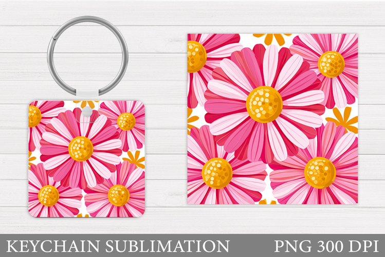 Flowers Keychain Design. Floral Keychain Sublimation