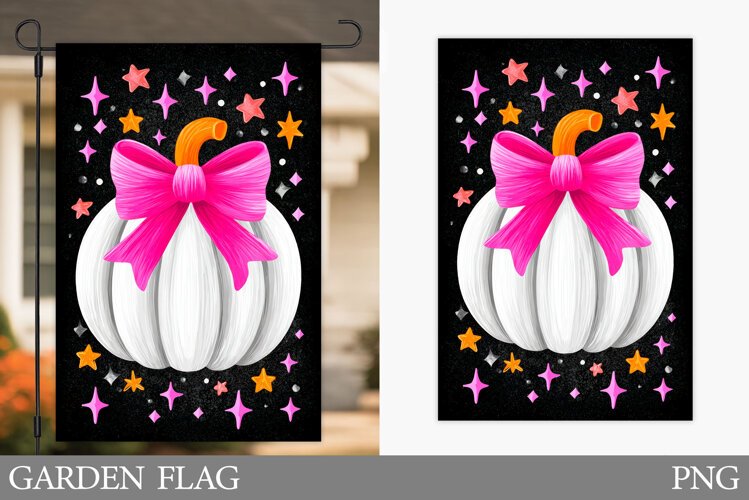 Pumpkin Garden Flag Design. Pumpkin Sublimation example image 1