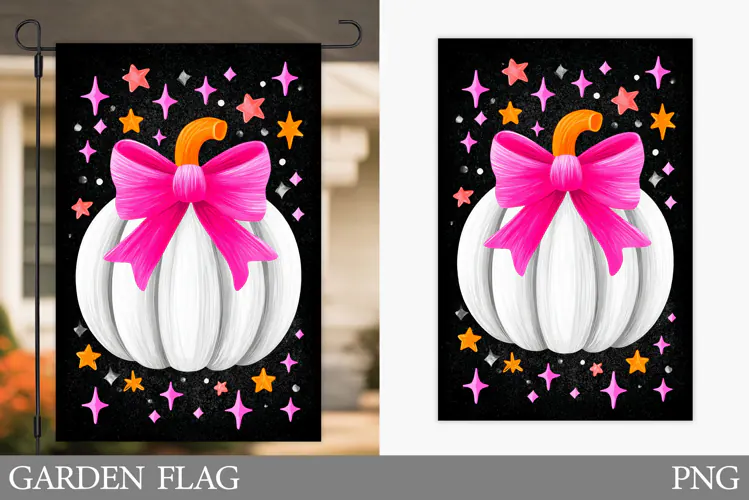 Pumpkin Garden Flag Design. Pumpkin Sublimation