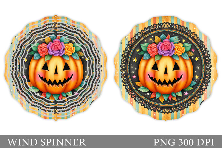 Halloween Pumpkin Wind Spinner. Halloween Wind Spinner example image 1