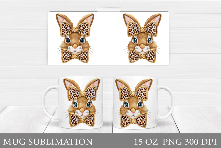 Cute Bunny Mug Design. Cute Bunny Sublimation