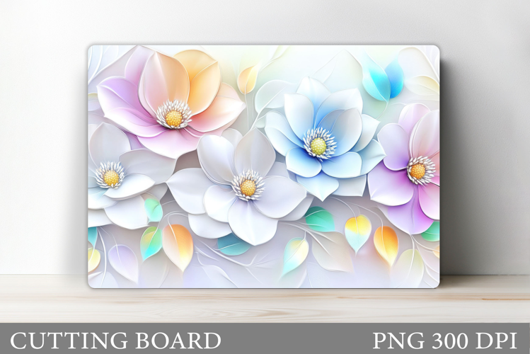Floral Cutting Board Design. Flowers Cutting Board
