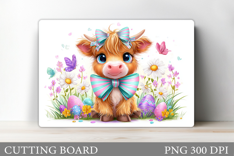 Easter Cow Cutting Board. Easter Cutting Board Sublimation