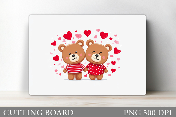 Valentines Bear Cutting Board. Valentines Cutting Board