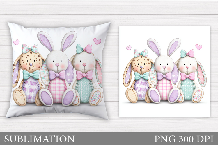 Cute Bunny Pillow Design. Cute Bunny Sublimation