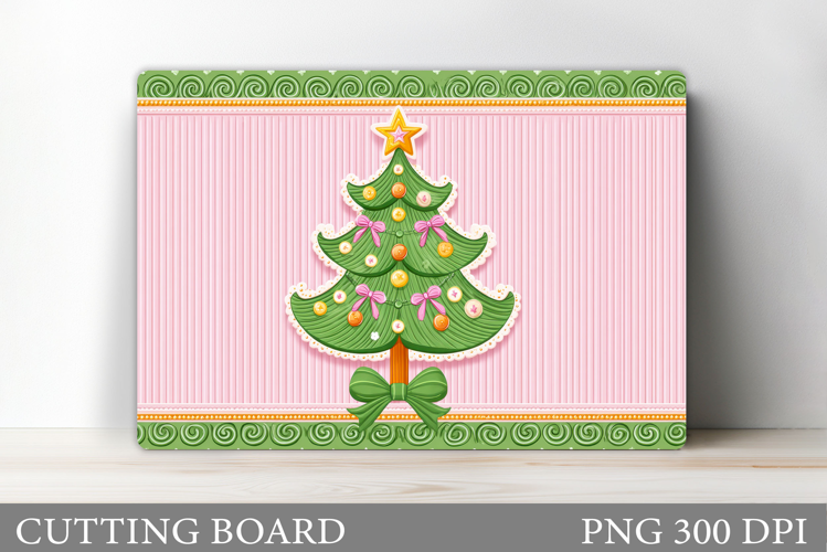 Christmas Tree Cutting Board Design. Kitchen Cutting Board