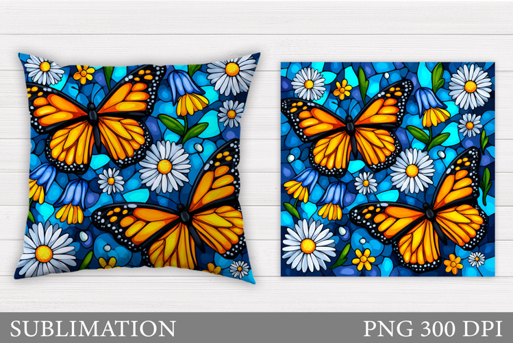 Butterflies Sublimation. Butterflies Pillow Design