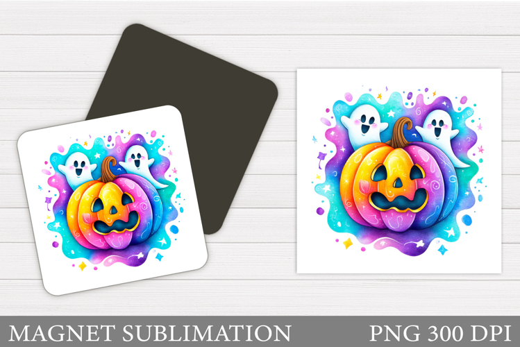 Halloween Pumpkin Magnet. Halloween Magnet Sublimation
