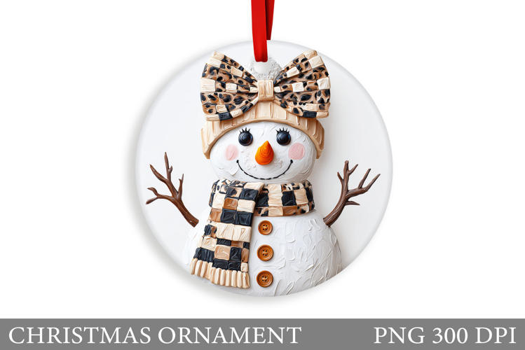 Snowman Christmas Ornament. Snowman Ornament Design