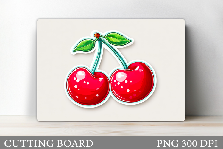 Cherry Cutting Board Design. Cherries Sublimation