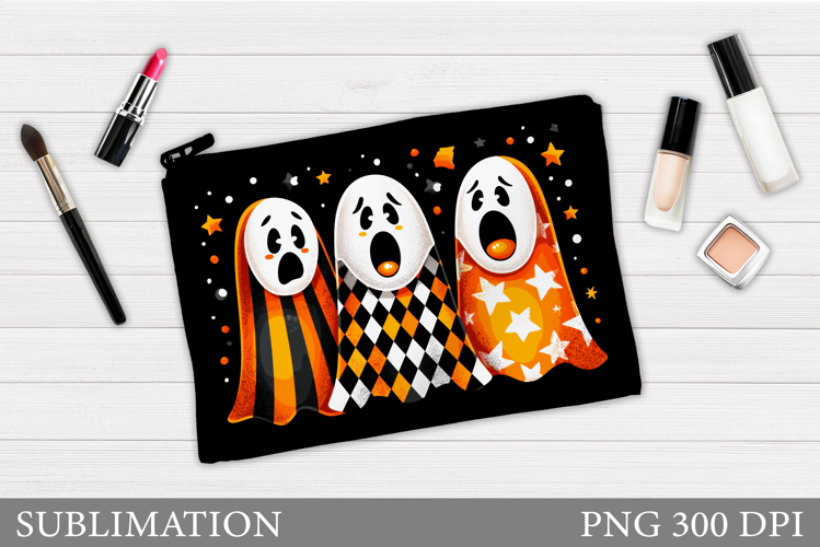 Ghost Makeup Bag Design. Halloween Makeup Bag Sublimation