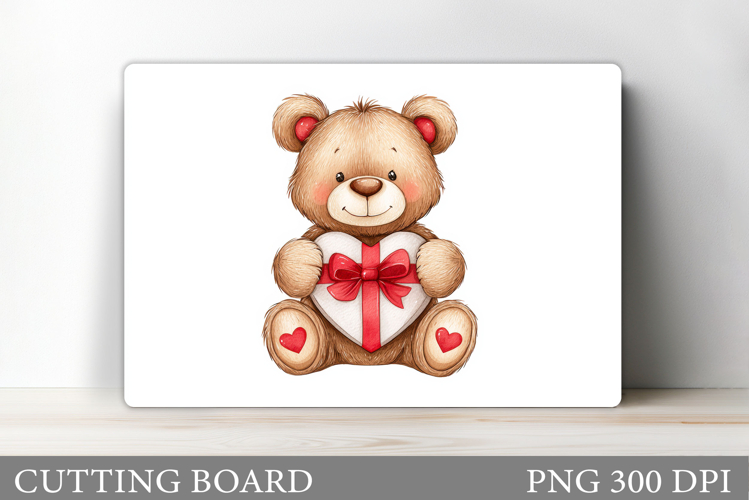 Valentines Bear Cutting Board. Valentines Cutting Board