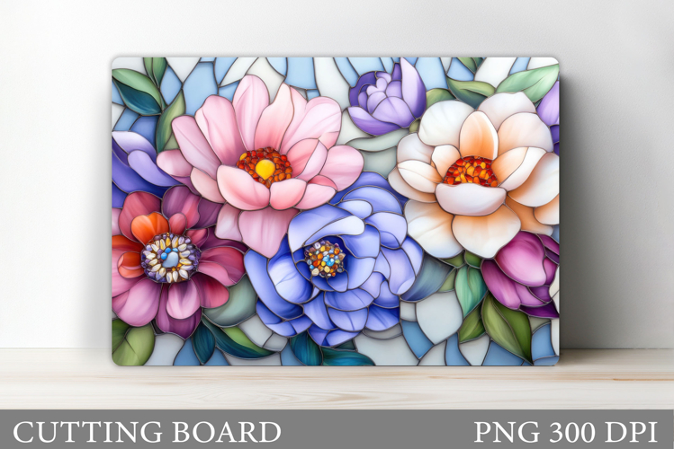 Floral Cutting Board Design. Flowers Cutting Board