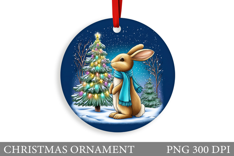 Cute Bunny Christmas Ornament. Christmas Ornament Design