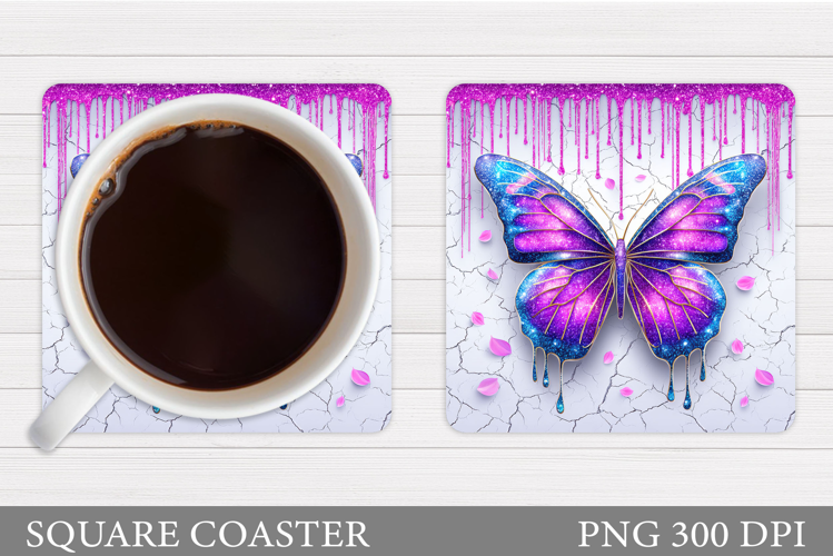 Butterfly Coaster Design. Butterfly Sublimation