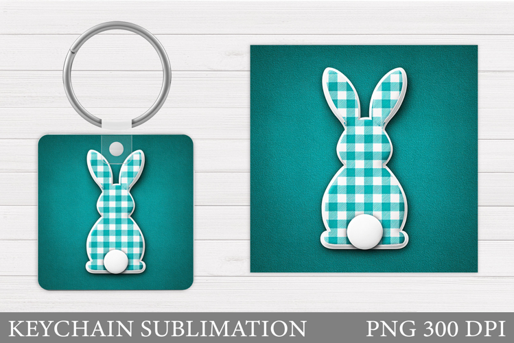 Bunny In Mug Keychain. Spring Bunny Keychain Design