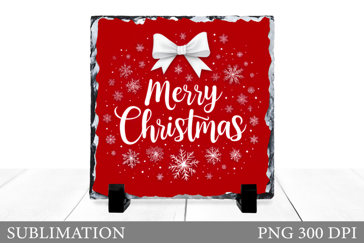 Merry Christmas Slate Design. Christmas Slate Sublimation