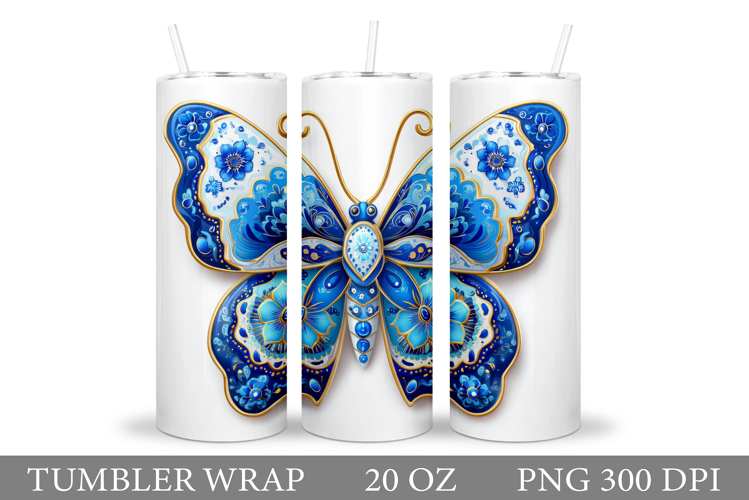 Butterfly Tumbler Sublimation. Butterfly Sublimation
