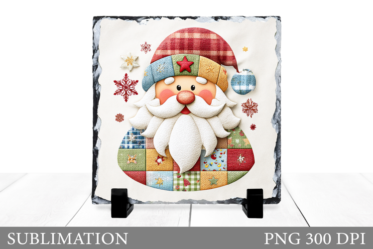 Santa Claus Slate Design. Christmas Slate Sublimation