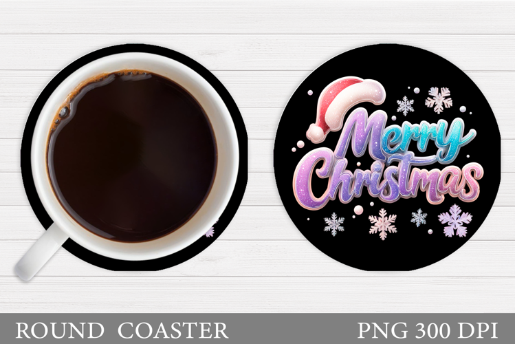 Merry Christmas Coaster. Christmas Coaster Sublimation