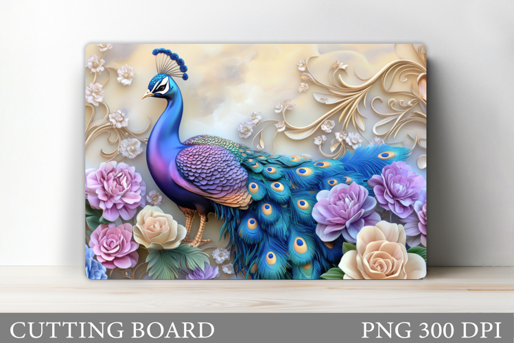 Peacock Cutting Board. Peacock Kitchen Cutting Board