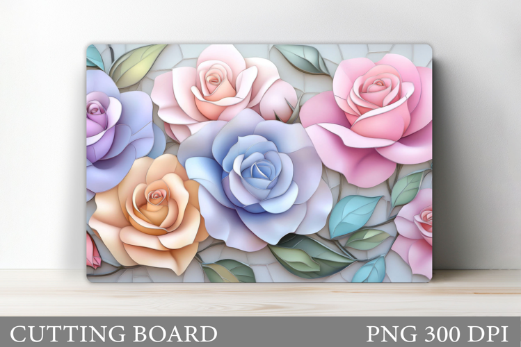 Roses Cutting Board. Flowers Cutting Board Sublimation