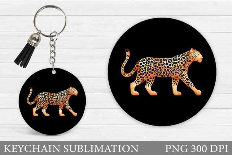 Leopard Keychain Design. Leopard Sublimation