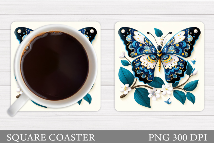 Butterfly Coaster Design. Butterfly Sublimation