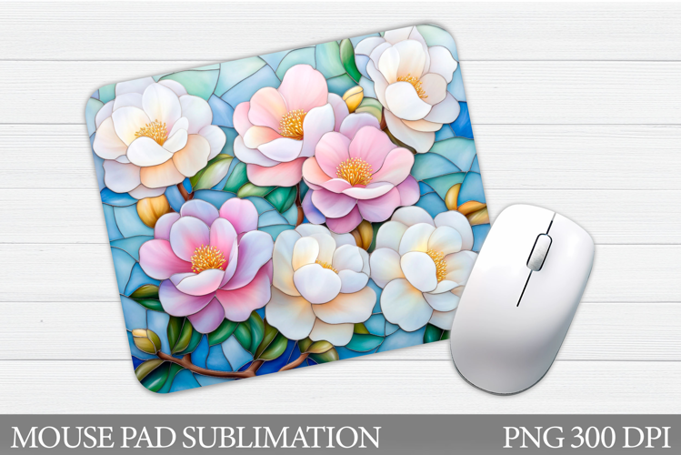 Flowers Mouse Pad Sublimation. Floral Mouse Pad Design