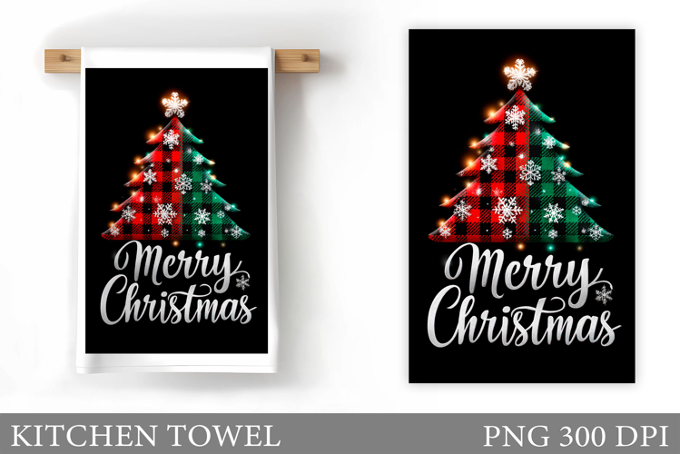 Christmas Tree Kitchen Towel. Christmas Kitchen Towel Design