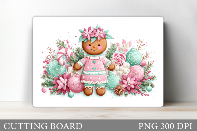 Christmas Cutting Board Design. Gingerbread Cutting Board