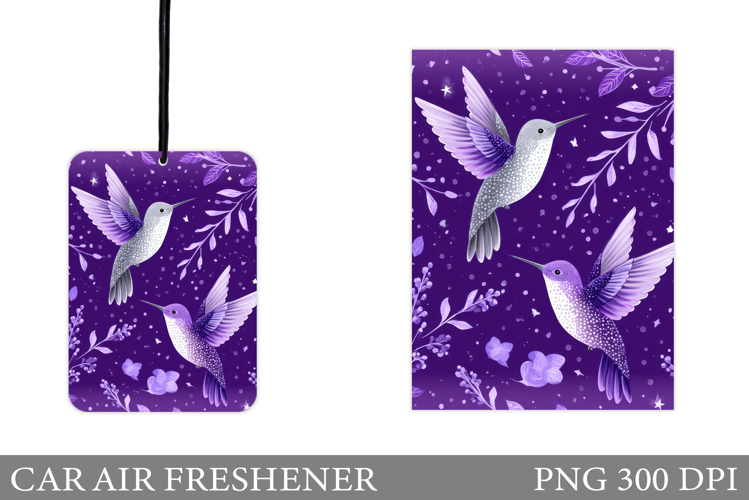 Hummingbird Car Air Freshener. Flowers Car Air Freshener
