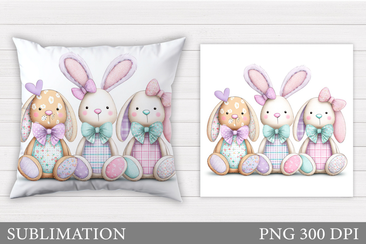Cute Bunny Pillow Design. Cute Bunny Sublimation