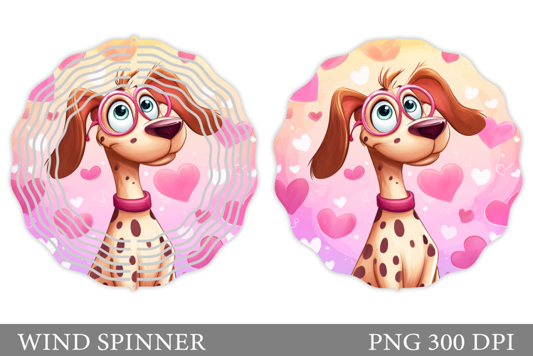 Valentines Dog Wind Spinner. Valentines Wind Spinner Design