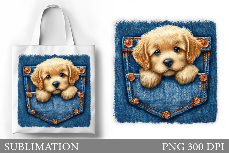Cute Dog Tote Bag Design. Dog Sublimation