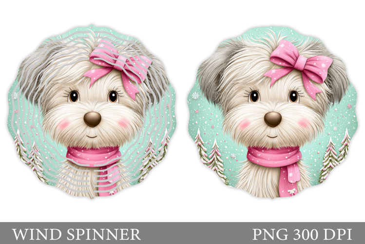 Christmas Dog Wind Spinner. Christmas Wind Spinner Design