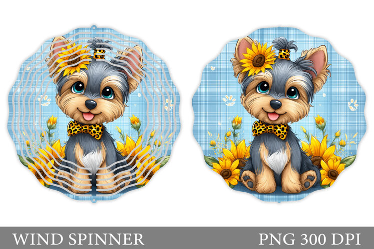 Cute Dog Wind Spinner Design. Dog Sublimation example image 1