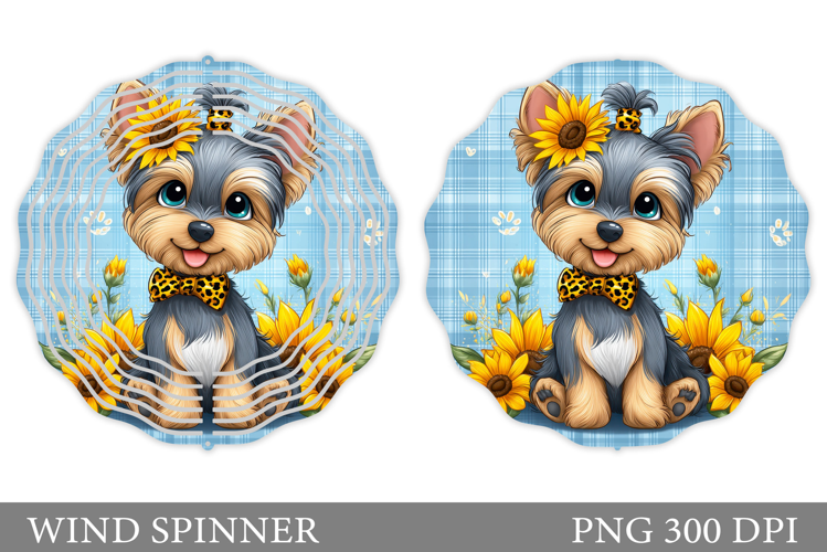 Cute Dog Wind Spinner Design. Dog Sublimation